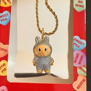 Blue and Gold La B u B u Pendant